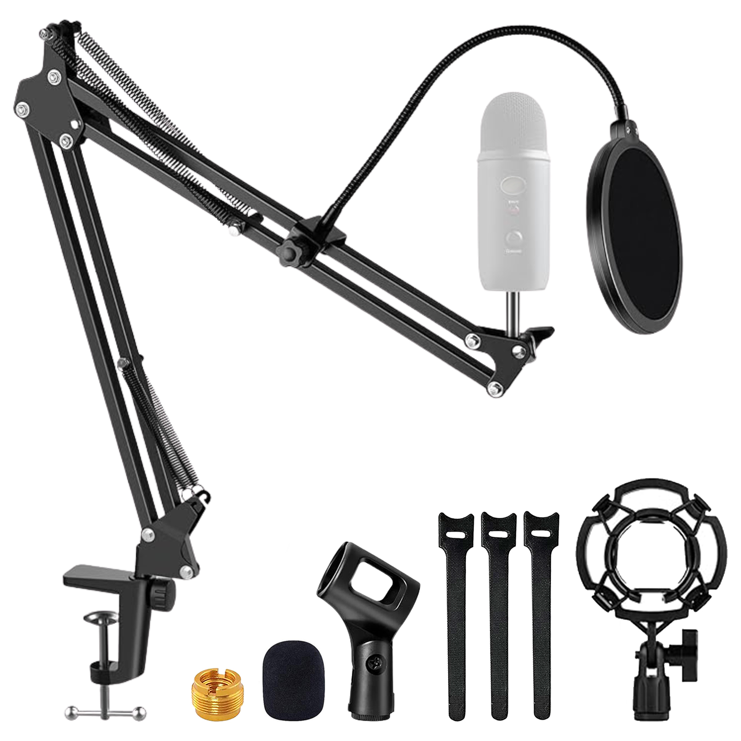 Microphone Arm Boom - 5 Core Microphone Stand Suspension Desk
