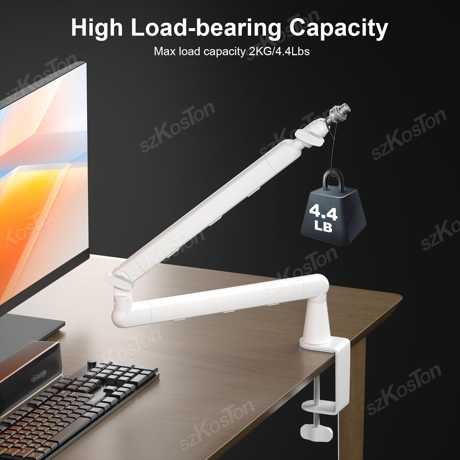 White Microphone Boom Arm Adju - đánh giá và giá Microphone Arm Boom